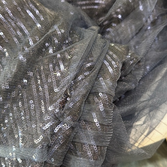 NWT David’s Bridal Galina Signature Sequins w/ Mesh Tulle Off The Shoulder Dress - Picture 8 of 10